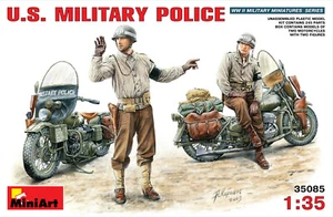 MiniArt 1/35 35085 WWII US Military Police (2 Figures w/2 Motorcycles) - Picture 1 of 1