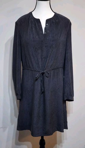 VETEMENTS Abito Cobra di seta Hana Rails taglia XS grigio nero blusa manica lunga nuovo con etichette