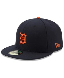 Detroit Tigers New Era Road Authentic On-Field 59FIFTY Fitted Hat - Navy - Picture 1 of 6