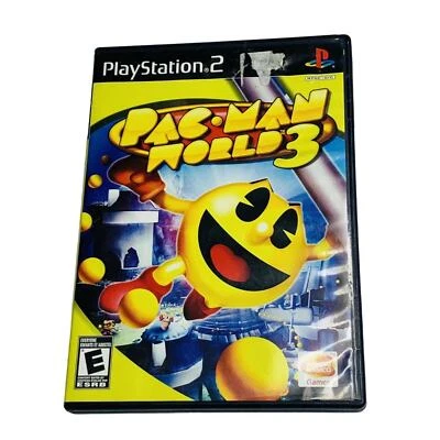 Nanco Pac-Man World 3 Sony PlayStation PS2 2005 Pac Man. CIB manual tested 1980+ - Image 1 of 4