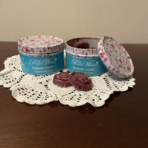 2 Stück Pionierin Wachsschmelzen in Deko Dosen 20 Stück Cranberry Chutney verschickt - Bild 1 von 2