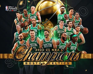 Foto compuesta 8x10 del equipo de campeones de la NBA Boston Celtics 2024 2024 2023-2024 - Imagen 1 de 1