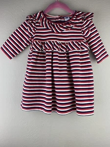 Neu Janie and Jack Baby Mädchen Größe 12-18 Monate Kleid gestreift - Bild 1 von 9