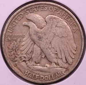 1938-D WALKING LIBERTY Silber U.S. Half Dollar. Schöner sehr guter Zustand+. - Bild 1 von 2