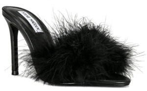 Sandalia de tacón Steve Madden Spin para mujer cuero negro talla 10 mediana EE. UU. - Imagen 1 de 3