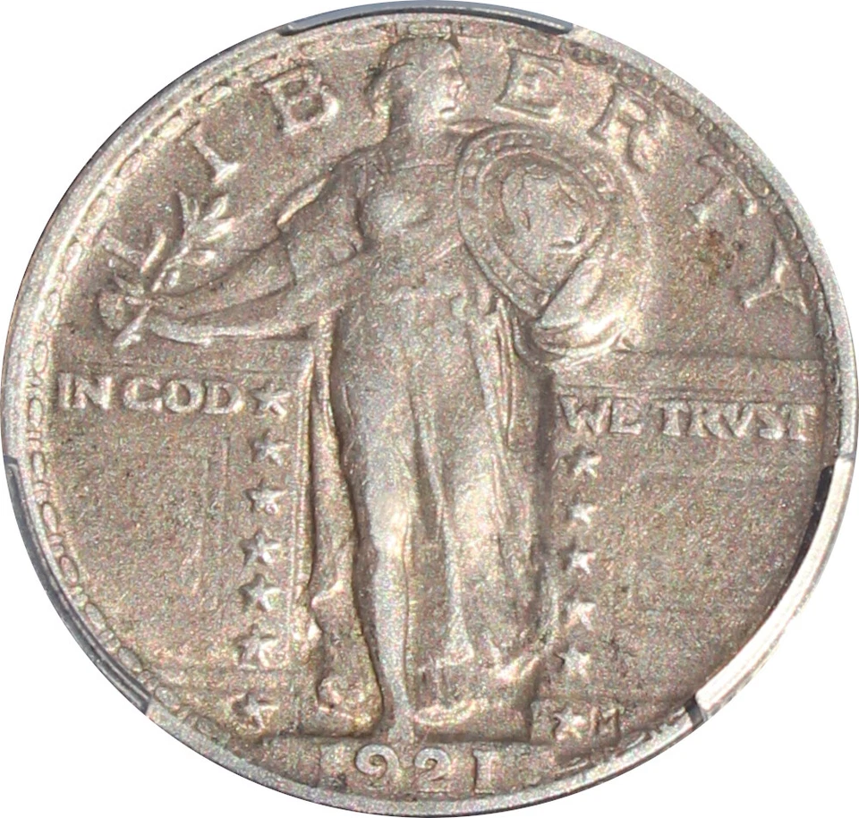 1921 XF45 Standing Liberty Quarter, PCGS 45405919 - Image 1 of 4