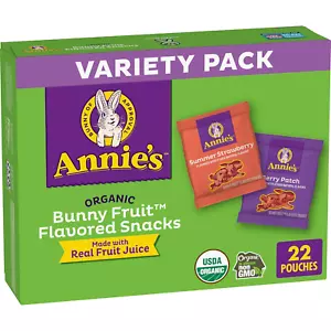 Annie'S Organic Bunny Fruit Flavored Snacks, Easter Basket Stuffers, Variety Pac - Picture 1 of 12