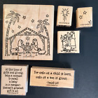 Stampin' Up! Greatest Gift Christmas wood mount rubber stamps set of 6