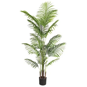 1 Pack 6ft Tall Artificial Palm Tree with Pot Fake Greenery Tree Decoration f... - Picture 1 of 7