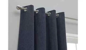 Cortinas de ojales Habitat Blackout lisas completamente forradas - azul marino (artículo probado en caja abierta) - Imagen 1 de 8