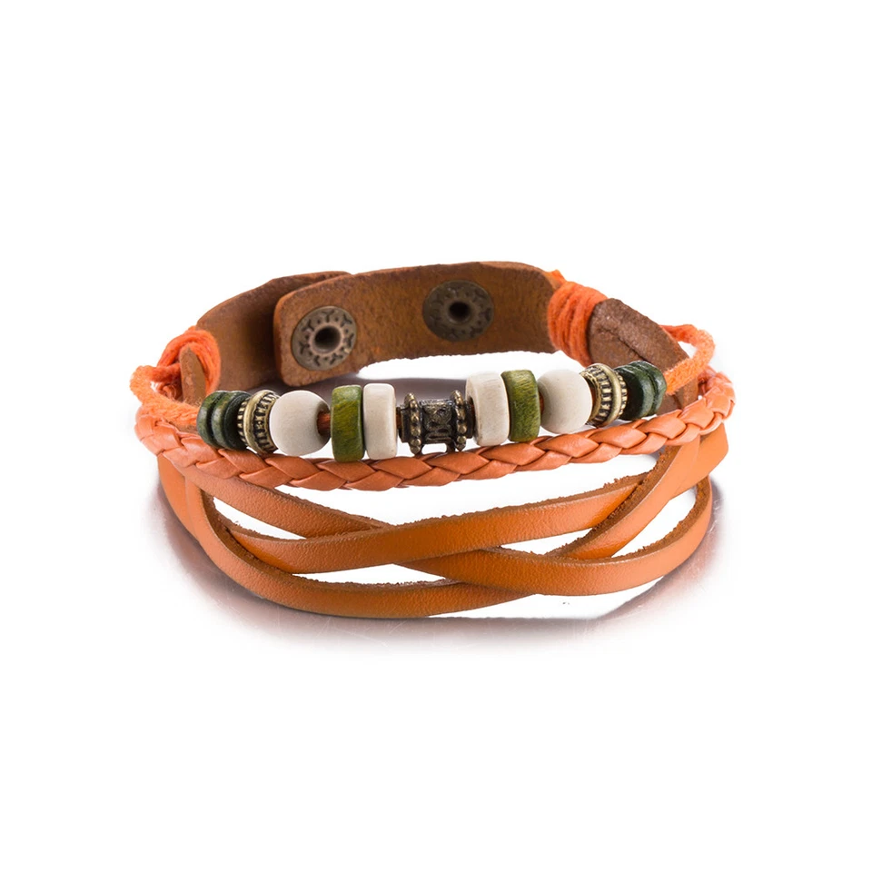 Кожаный браслет бабочка 8 дюймов 15 мм кнопка L441 - Изображение 1 из 1