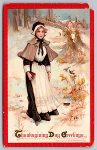Postcard: Thanksgiving, No. 130, Embossed, Frances Brundage, G., Posted 1911 - Picture 1 of 2