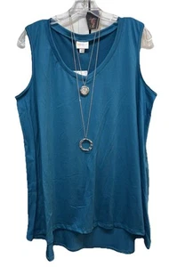 Neu mit Etikett Neuerscheinung LuLaRoe Large einfarbig türkis KRISTINA Oversize-Tanktop - Bild 1 von 6