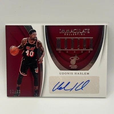2017-18 Panini Immaculate Modern Marks Udonis Haslem Auto #UDH /99 MIA - Image 1 of 2