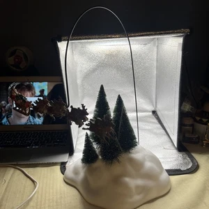 Reno animado Department 56 y trineo, arriba y lejos con caja - Imagen 1 de 11