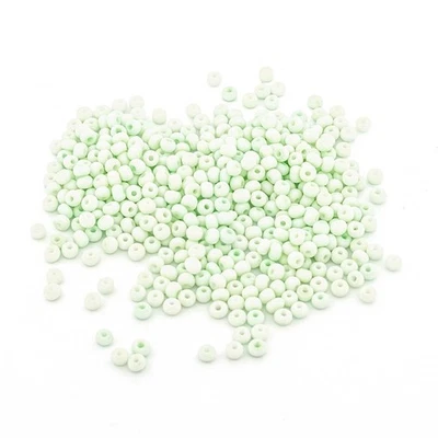 Vintageparts Rocailles Perlen 3 mm gefrostet in Mintgrün 10 Gramm - Bild 1 von 4