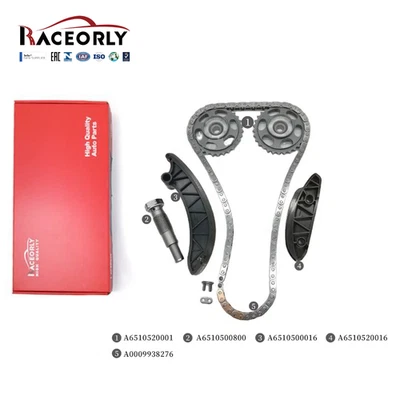 RACEORLY Timing Chain Kit For Mercedes Benz C200 E250 CDI Viano Vito 2.1 OM651 Foto 1 de 3