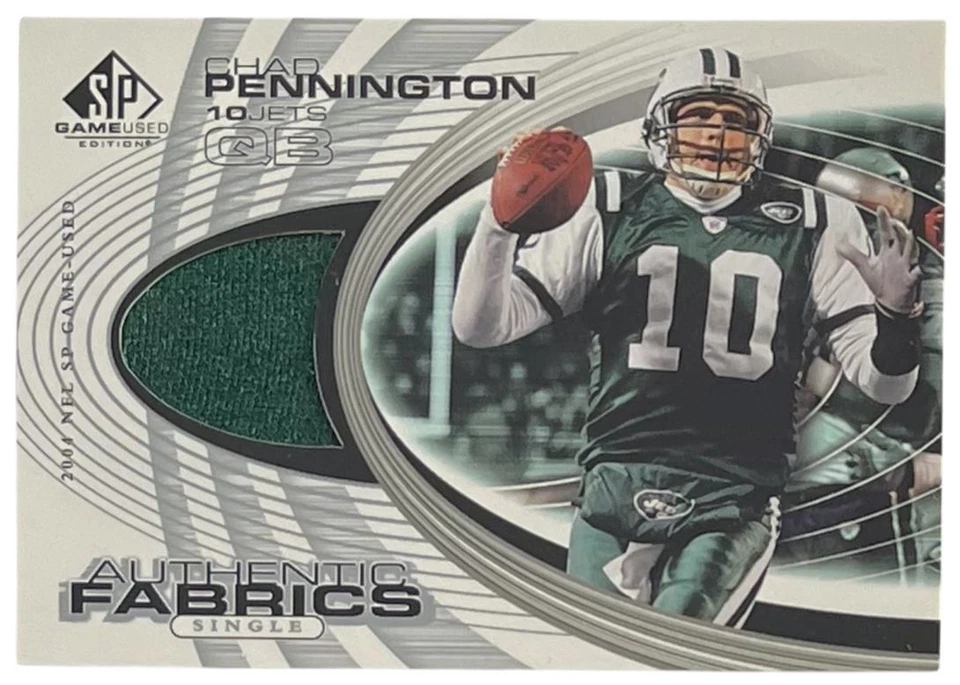 2004 SP Game Used Authentic Fabrics Jersey #AF-CP Chad Pennington Jets - Image 1 of 2