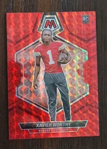 2024 Mosaic Xavier Worthy RC Red Prizm #328 Chiefs Color Match - Picture 1 of 2