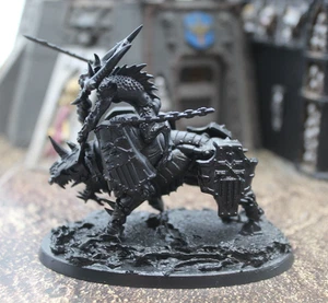 AoS - Chaos Daemons, Khorne Bloodmaster on Juggernaught, grundiert, ID#3466 - Bild 1 von 11