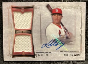 2015 Topps Museum Collection Kolten Wong #SSD-KW Swatches Dual Relic Auto /299 - Picture 1 of 2