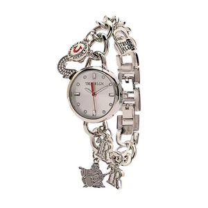 True Religion Womens Silver Charm Rhinestone Bracelet Watch Quartz Analog TRL101 - Picture 1 of 11