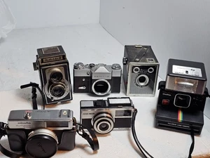 Lote de 6 cámaras réflex y mixtas vintage. Todo intacto y completo. Tal cual. - Imagen 1 de 15
