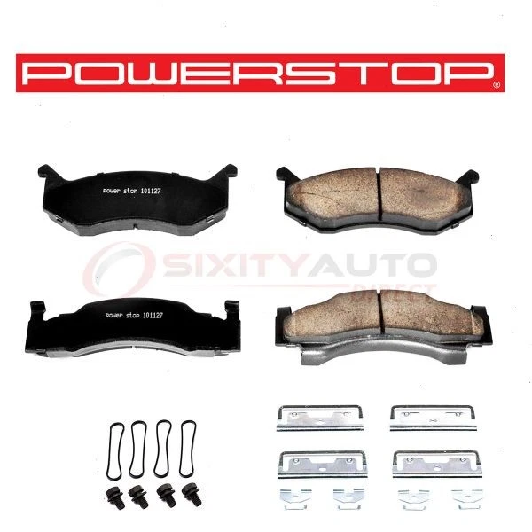 PowerStop Front Disc Brake Pad & Hardware Kit for 1986-1989 Dodge D100 - ah - Imagem 1 de 4