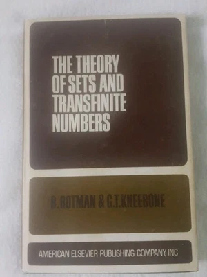 The Theory Of Sets And Transfinite Numbers B. Rotman 1968 HCDJ - Image 1 of 4