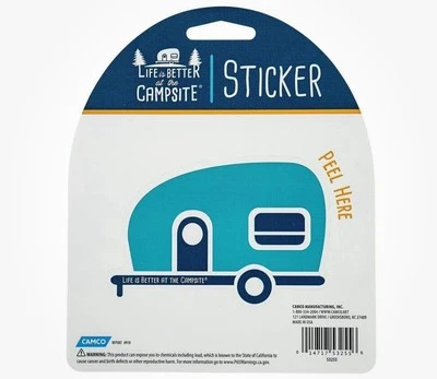 Calcomanía adhesiva Camco Life is Better at The Campsite verde azulado lágrima - Personalizar Foto 1 de 3
