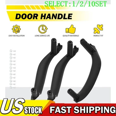 Cubierta de tracción de manija de puerta interior de 3 piezas para BMW X5 F15 X6 F16 2014-2018 negra 1~10X Foto 1 de 4