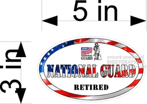 NATIONAL GUARD  VINYL CAR TRUCK WALL  DECAL RETIRED - Picture 1 of 1