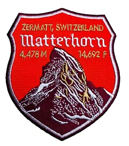 Mount Matterhorn Zermatt Schweiz Patch Bügelbild Abzeichen Berg Reise Geschenk - Bild 1 von 3