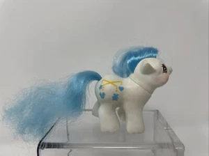 My Little Pony G1 1987 Vintage Dangles Newborn Ponies White Blue Baby 2.5" - Picture 1 of 12