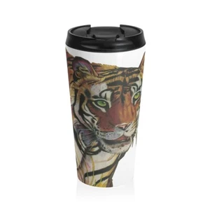 Stainless Steel Eye Of The Tiger Travel Mug - Bild 1 von 6