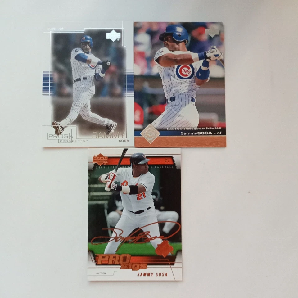 Sammy Sosa 2005 Upper Deck Pro Sigs #14 1996 UD #30 2001 UD #57 - Image 1 of 1