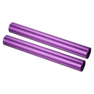 Staffelstab 2Pack Aluminium Legierung Rohrfeld Laufband für Außensport Lila - Bild 1 von 5