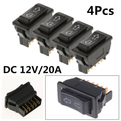 Interruptores basculantes de ventana eléctrica/cerradura de puerta eléctrica de automóvil negros de plástico duraderos de 4 piezas 5 pines Foto 1 de 4