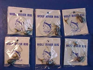 6 NUOVI IMPIANTI WOLF RIVER TAGLIA 2 ORO GANCIO linea affondatore campana girevole a tre vie 3/4 oz - Foto 1 di 5