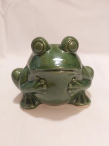 Pier 1 Green Ceramic Frog Citronella Candle Holder Home Decor 5in Tall - Picture 1 of 8