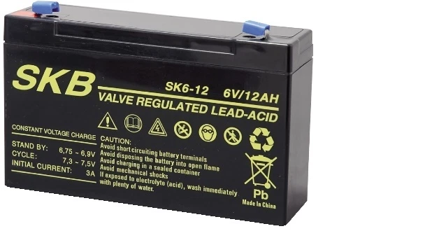 BATTERIA PIOMBO 6V 12Ah SKB 38.6210.05 per macchina elettrica per bambini 6v12a