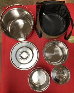 Wealers H-177 Camping Cookware - Compact Stainless Steel Campfire Cooking Set - Picture 1 of 10
