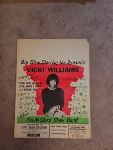 VICKI WILLIAMS SOUL BLUES CARDBOARD BOXING STYLE CONCERT POSTER - Picture 1 of 1