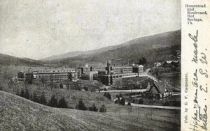 Cartolina Virginia Hot Springs Homestead & Boulevard 1901-06 Indiviso Indietro - Foto 1 di 2
