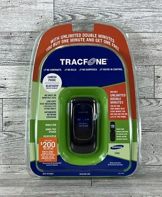 Samsung TracFone Cellular Camera Phone Model T245G Black New In Package - Image 1 of 4