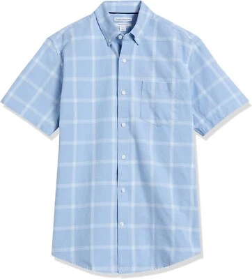 Camisa Oxford Amazon Essentials Para Hombre Ajuste Regular Manga Corta Bolsillo, Talla XL Foto 1 de 4