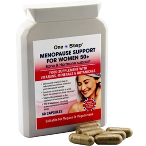 One Step: Menopause Support For Women 50+, Bone and Hormone Support 60 Capsules - Picture 1 of 6
