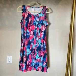 Red Colorful Dress – Women's Size M – Tunic Style - Picture 1 of 7