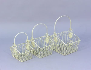 Henkel Korb Fiori eckig 18860 Deko Obstkorb  Metall Eisen Garten Innendeko - Bild 1 von 1