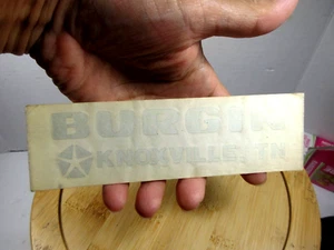 vintage Burgin Chrysler Knoxville Tennessee TN auto car dealership decal sticker - Picture 1 of 3